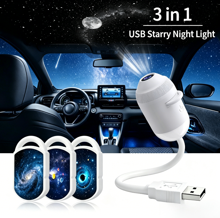 Galaxy Star Projector | FREE SHIPPING | Night Light | USB | LED Nebula Light Projector | 3 Galaxy Lenses