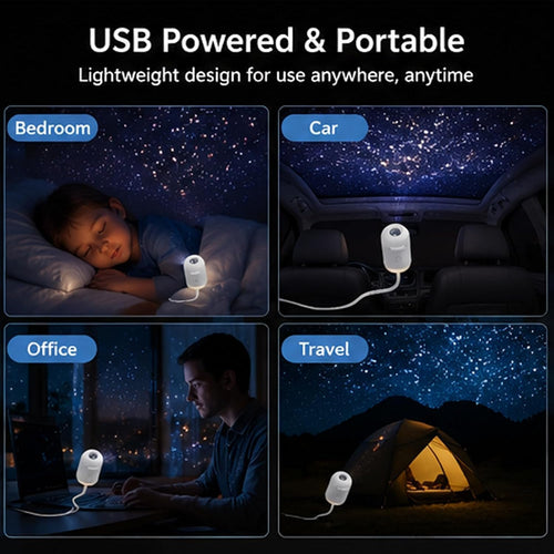 Galaxy Star Projector | FREE SHIPPING | Night Light | USB | LED Nebula Light Projector | 3 Galaxy Lenses